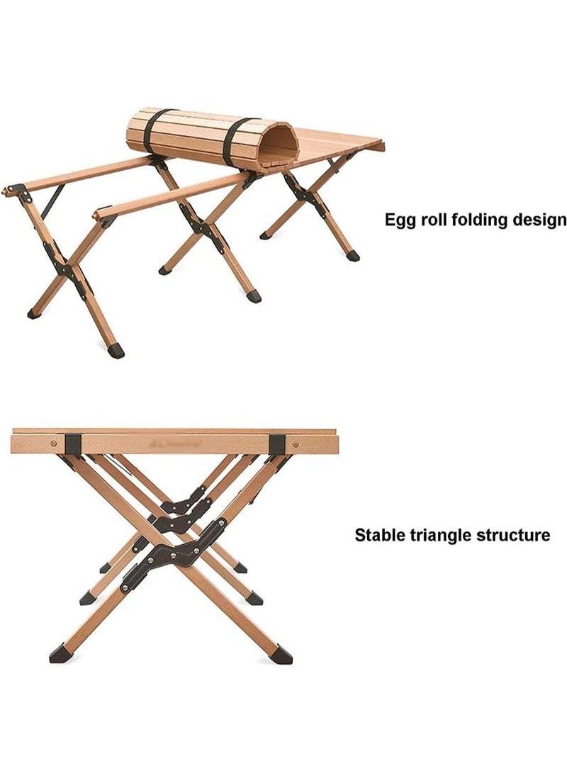 DubaiGallery طاولة نزهة قابلة للطي قوية 120×60×45 سم بسطح معدني، أرجل مستقرة، تصميم قابل للطي مدمج مع حقيبة حمل للتخييم والسفر - Image 5